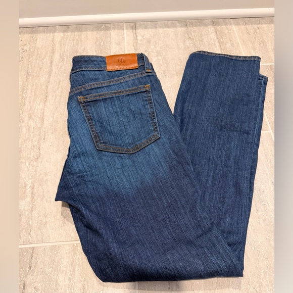 Lauren Ralph Lauren Dark Blue Straight Leg Jeans - Picture 3 of 16